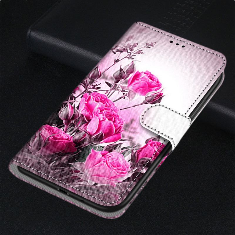 Flip Cover Xiaomi Redmi 10A Med Snor Rem Roses