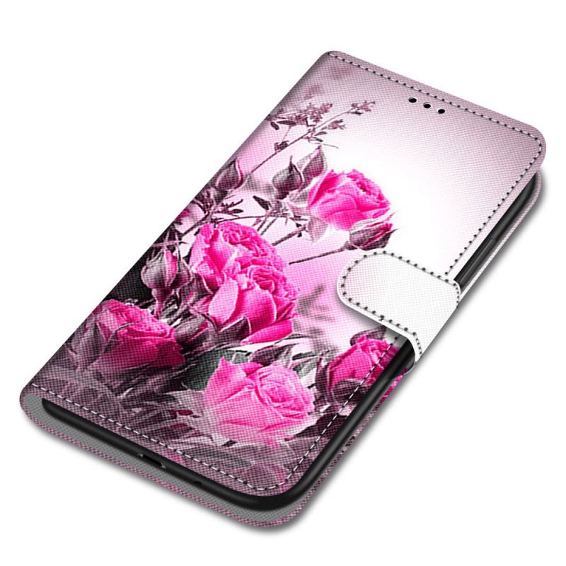 Flip Cover Xiaomi Redmi 10A Med Snor Rem Roses