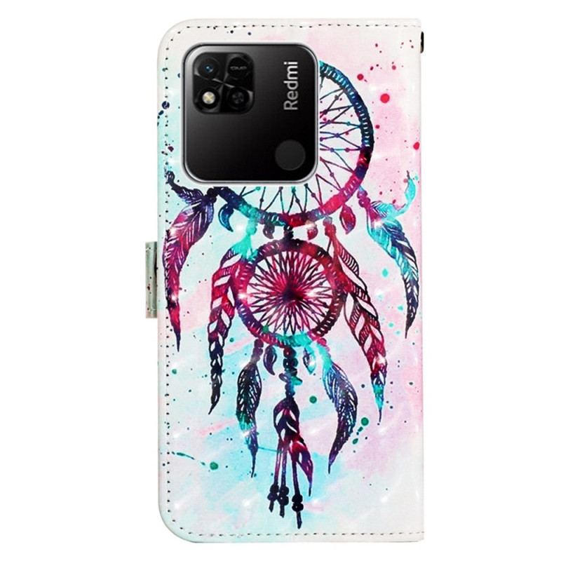 Flip Cover Xiaomi Redmi 10A Med Snor Strap Dream Catcher