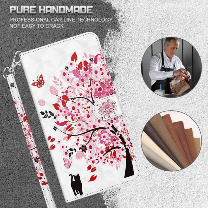 Flip Cover Xiaomi Redmi 10A Med Snor Strappy Rose Tree