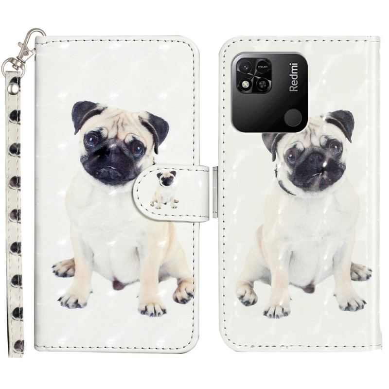 Flip Cover Xiaomi Redmi 10A Med Snor Thong Hund