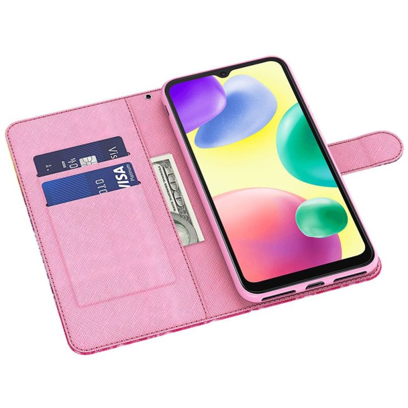 Flip Cover Xiaomi Redmi 10A Med Snor Thong Sommerfugle