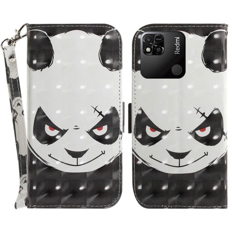 Flip Cover Xiaomi Redmi 10A Med Snor Vred Panda Med Snor