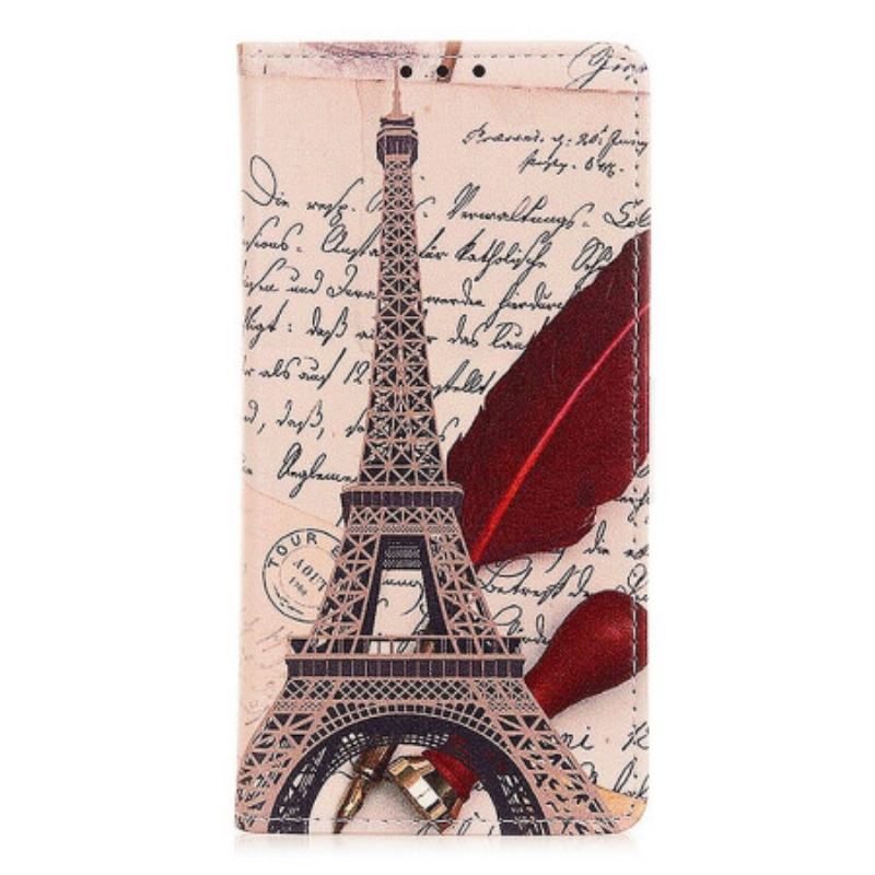 Læder Cover Xiaomi Redmi 10A Poetens Eiffeltårn