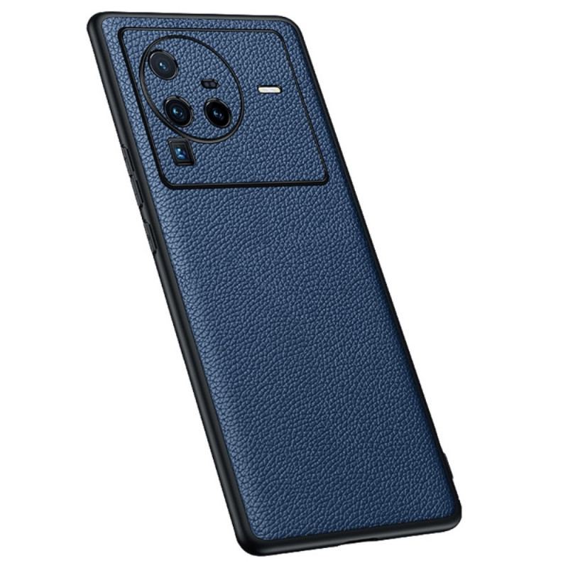 Cover Vivo X80 Pro Ægte Litchi Læder