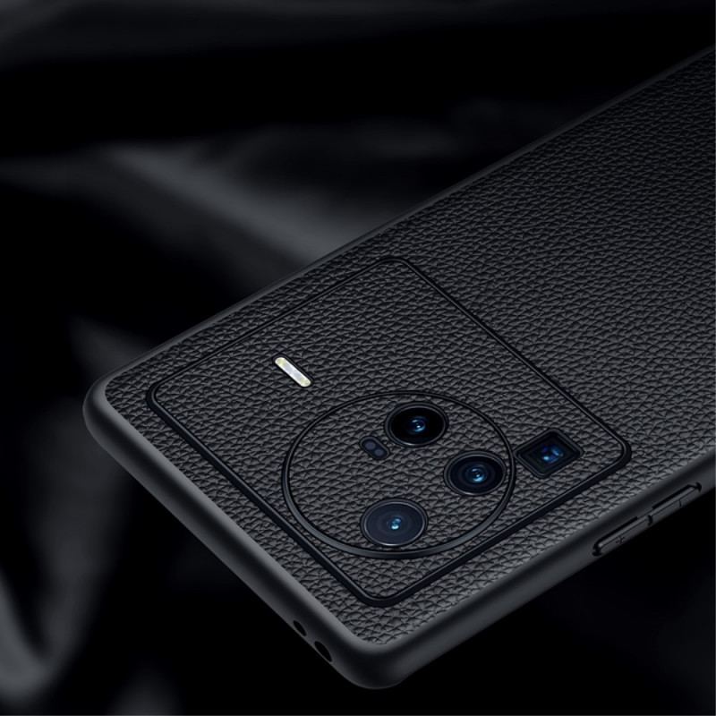 Cover Vivo X80 Pro Ægte Litchi Læder