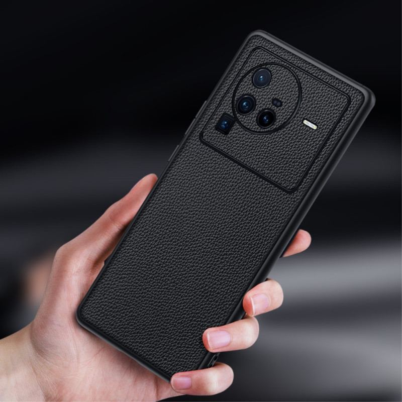 Cover Vivo X80 Pro Ægte Litchi Læder