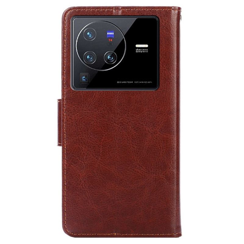 Flip Cover Vivo X80 Pro Vintage Læder Stil