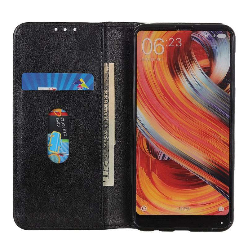 Cover Samsung Galaxy A03s Flip Cover Litchi Business Split Læder