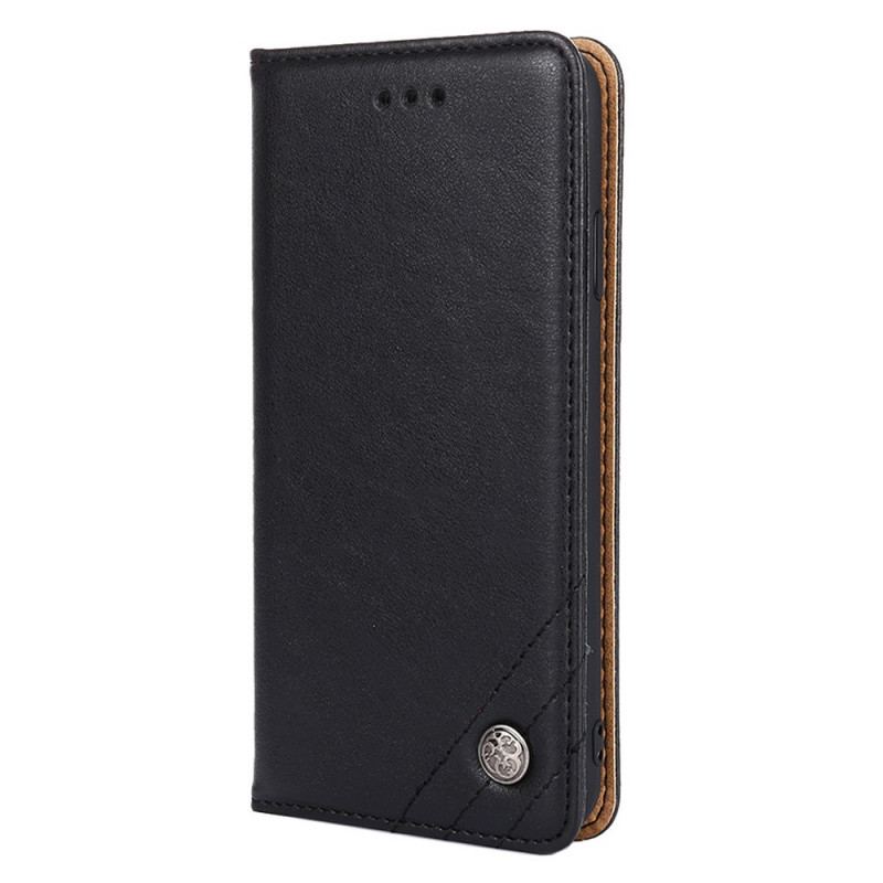 Cover Samsung Galaxy A03s Flip Cover Stil Lædernitte