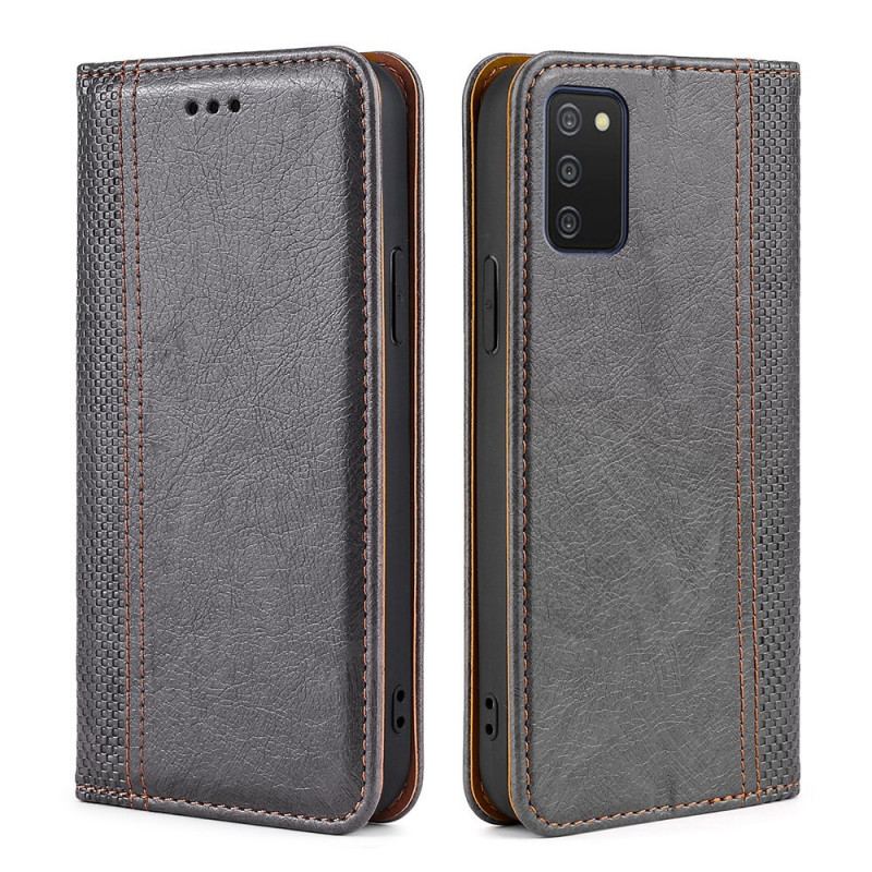 Cover Samsung Galaxy A03s Flip Cover Vintage Læder Stil