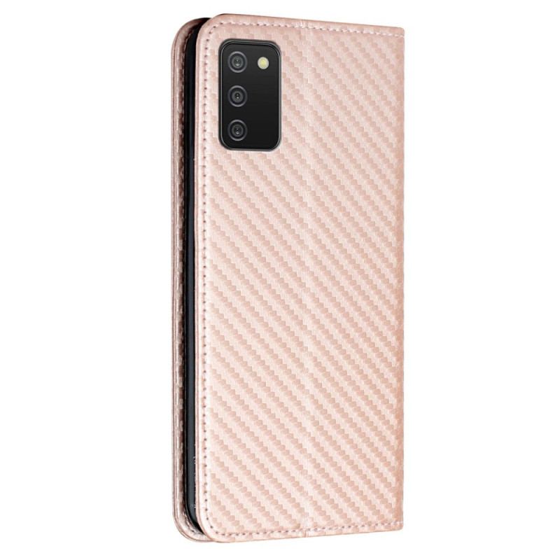 Cover Samsung Galaxy A03s Med Snor Flip Cover Kulfiberrem