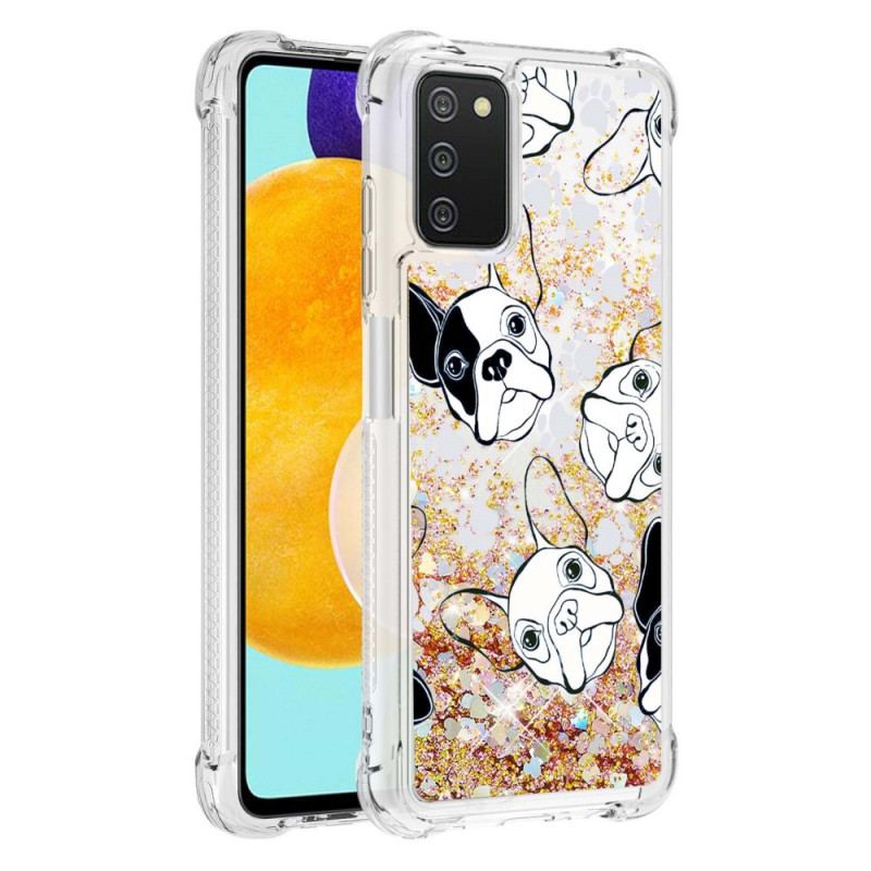 Cover Samsung Galaxy A03s Mr Hunde Pailletter