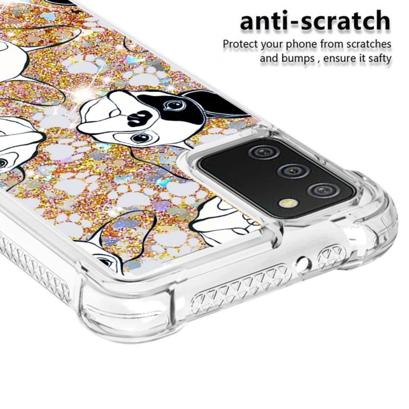 Cover Samsung Galaxy A03s Mr Hunde Pailletter