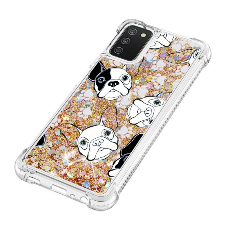 Cover Samsung Galaxy A03s Mr Hunde Pailletter