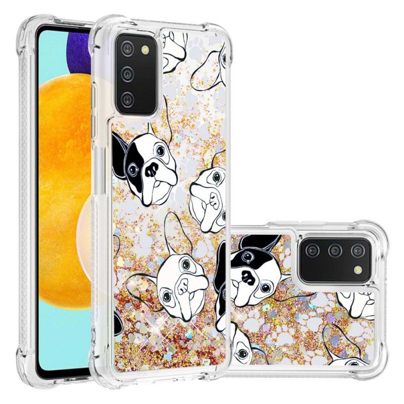 Cover Samsung Galaxy A03s Mr Hunde Pailletter