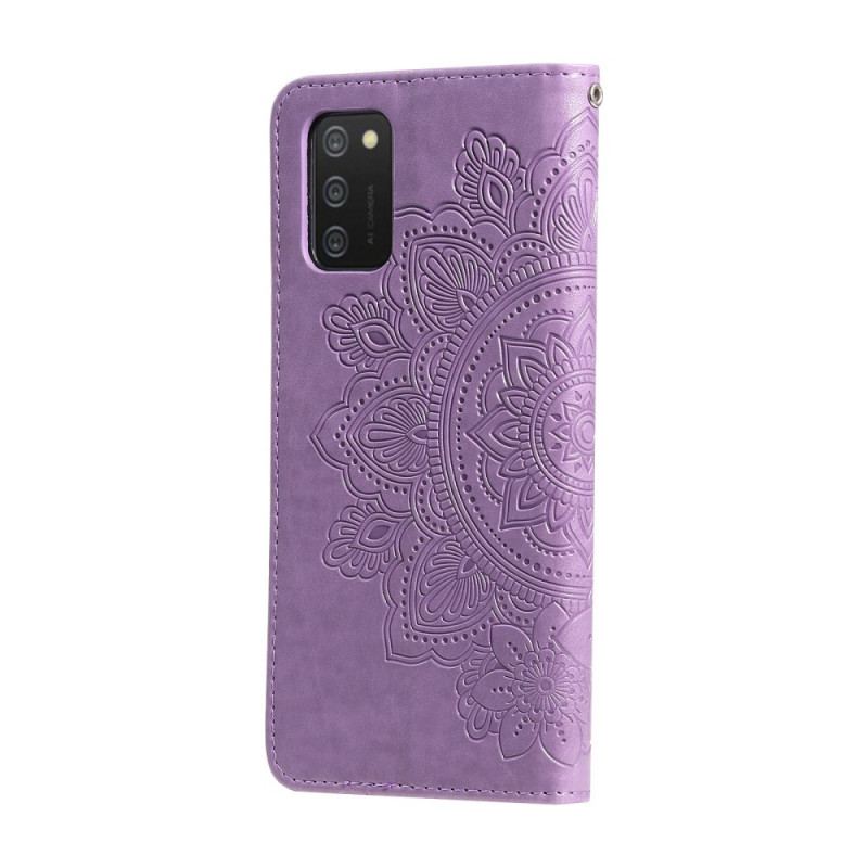 Flip Cover Samsung Galaxy A03s Blomster Mandala