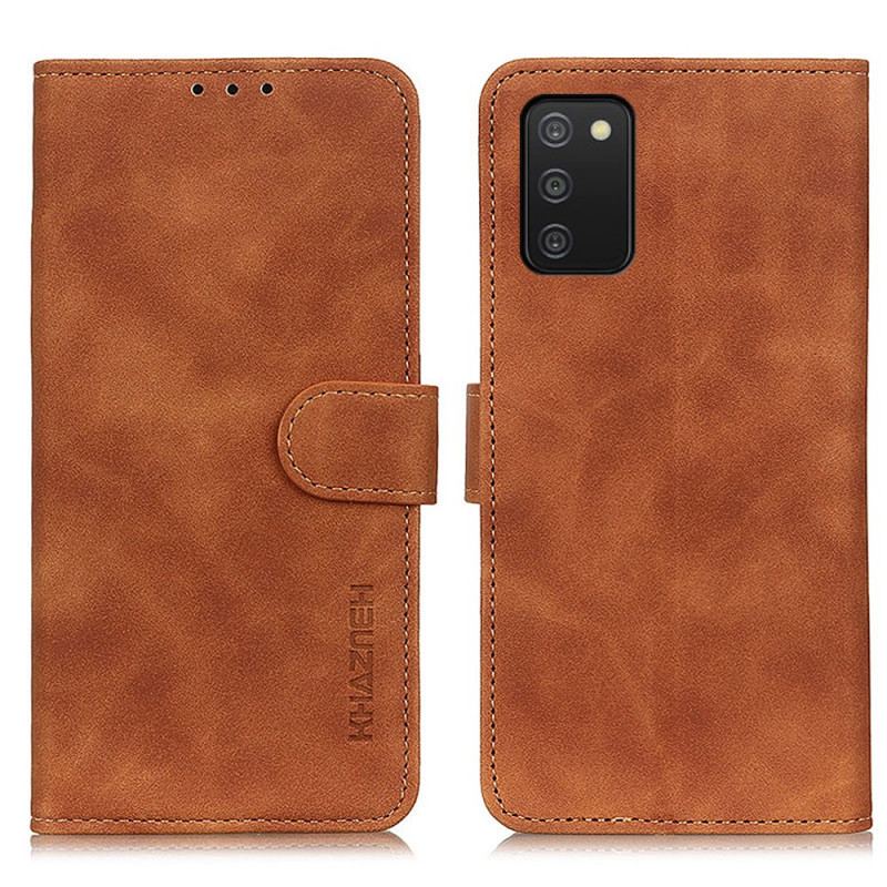 Flip Cover Samsung Galaxy A03s Khazneh Vintage Lædereffekt