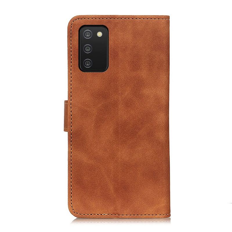 Flip Cover Samsung Galaxy A03s Khazneh Vintage Lædereffekt