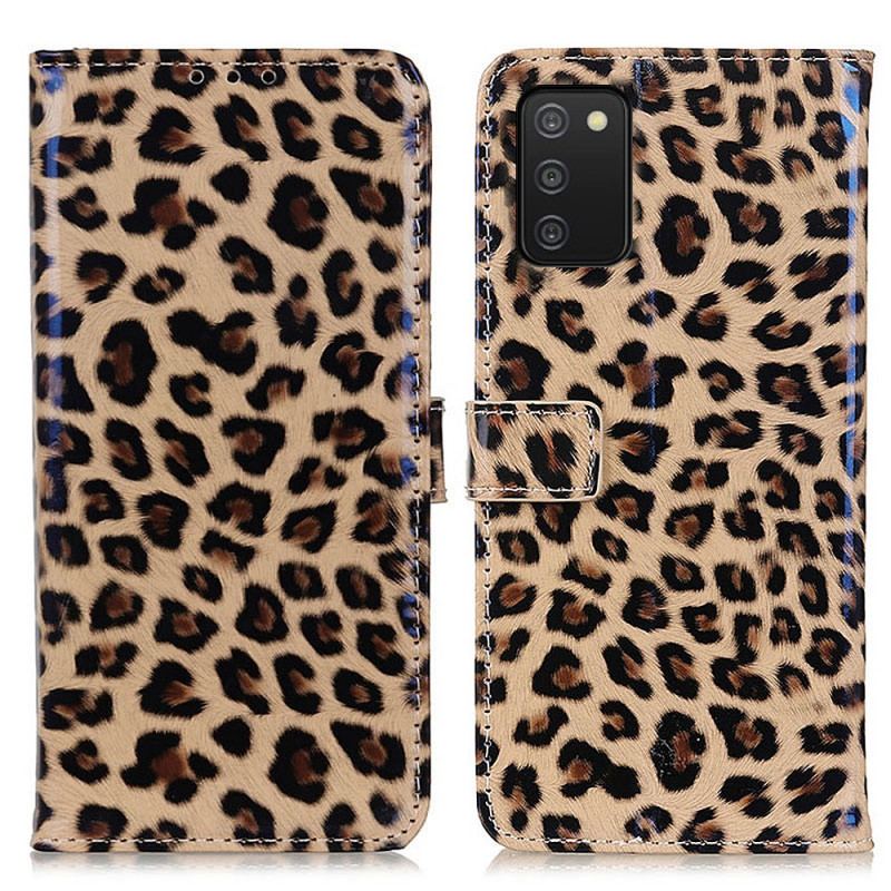 Flip Cover Samsung Galaxy A03s Leopard