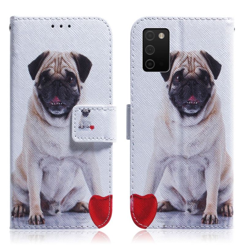 Flip Cover Samsung Galaxy A03s Mops Hund