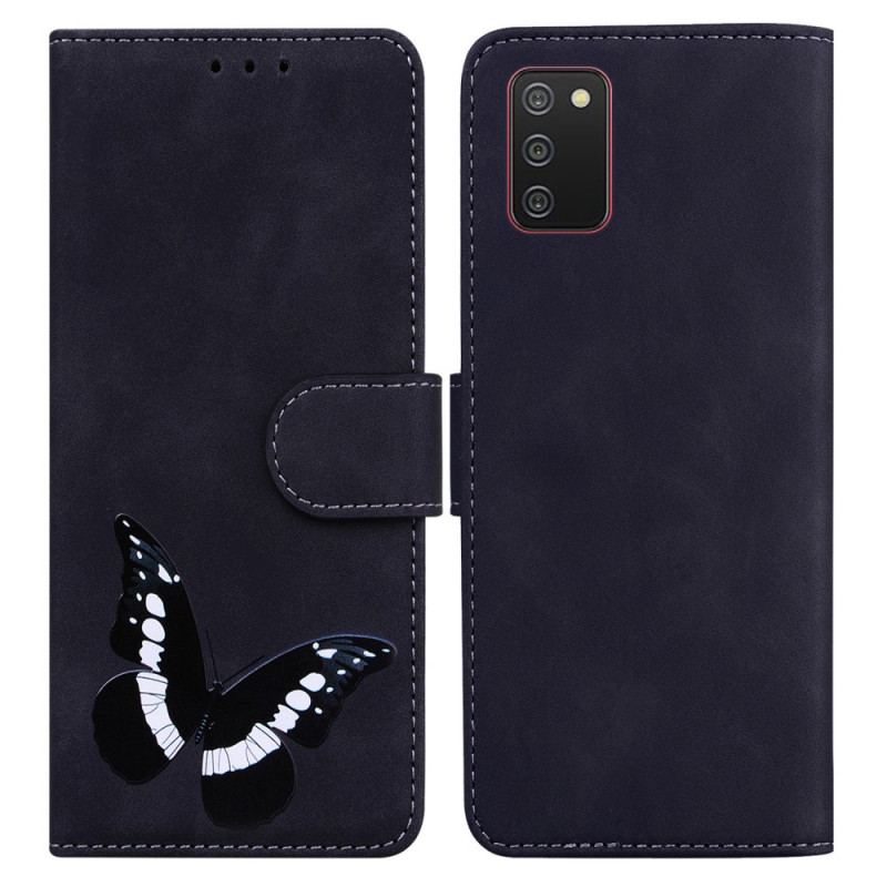 Flip Cover Samsung Galaxy A03s Skin-touch Butterfly