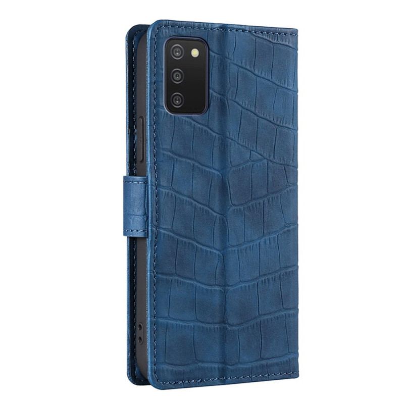 Læder Cover Samsung Galaxy A03s Krokodillehudseffekt