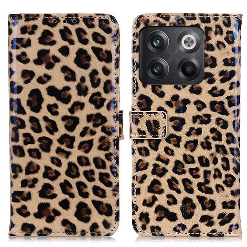 Flip Cover OnePlus 10T 5G Leopard Hud Effekt