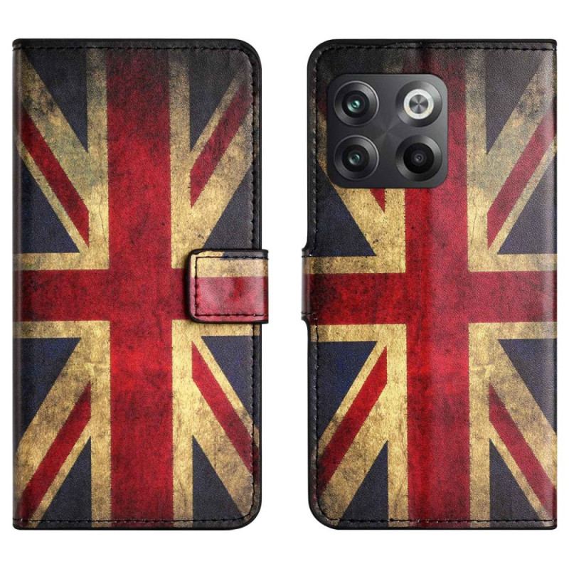 Flip Cover OnePlus 10T 5G Vintage Engelsk Flag