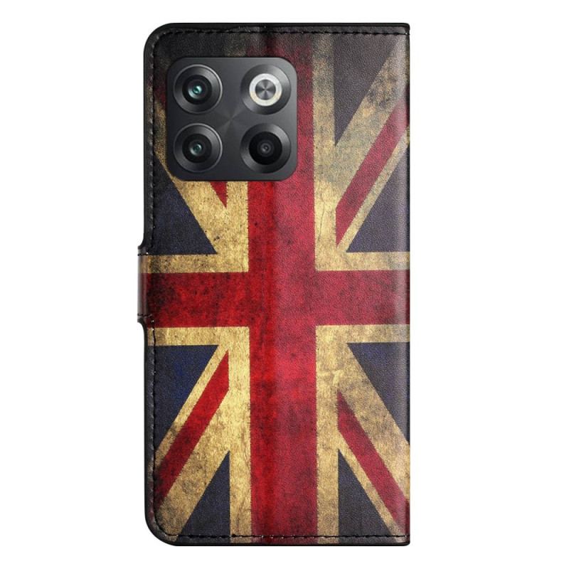 Flip Cover OnePlus 10T 5G Vintage Engelsk Flag