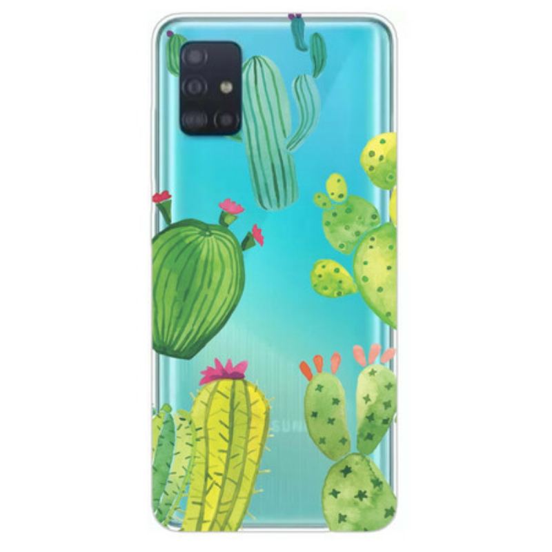 Cover Samsung Galaxy A31 Akvarel Kaktusser