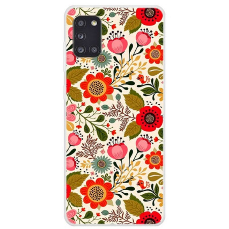 Cover Samsung Galaxy A31 Blomstertapet