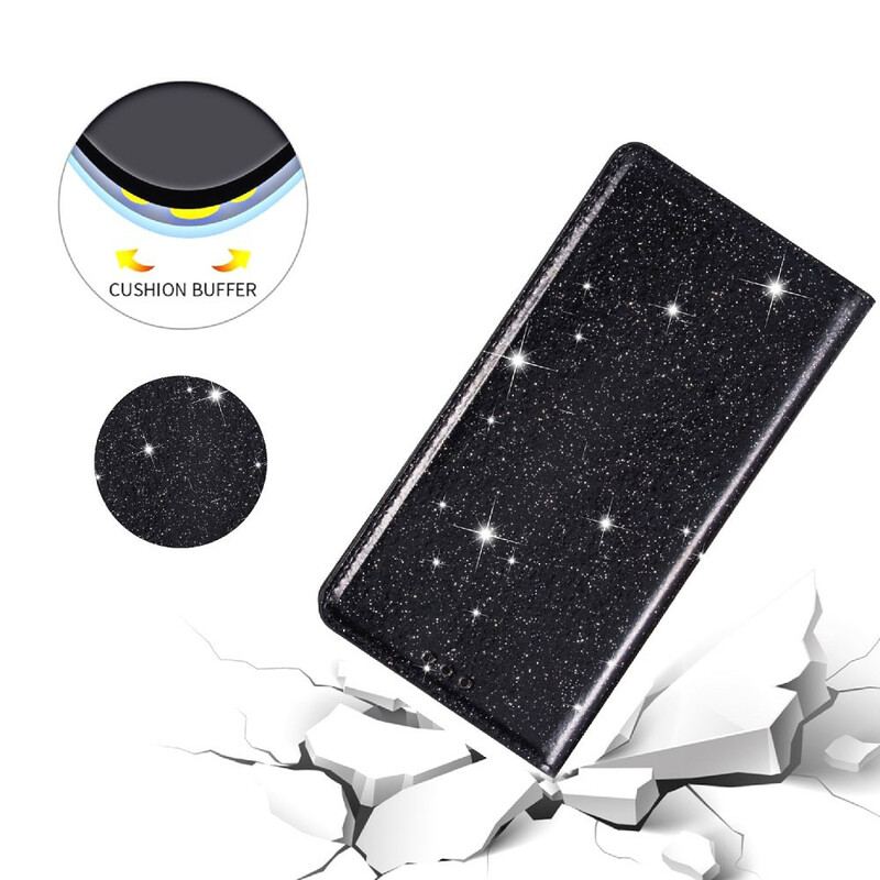 Cover Samsung Galaxy A31 Flip Cover Sequin Stil