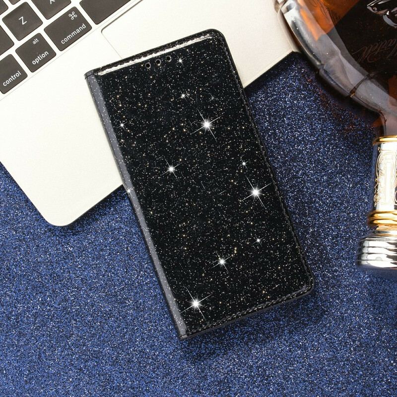 Cover Samsung Galaxy A31 Flip Cover Sequin Stil