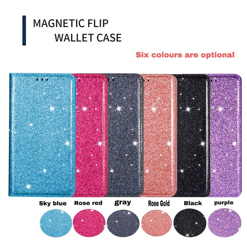 Cover Samsung Galaxy A31 Flip Cover Sequin Stil