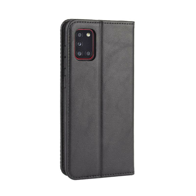 Cover Samsung Galaxy A31 Flip Cover Stiliseret Vintage Lædereffekt