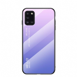 Cover Samsung Galaxy A31 Hærdet Glas Hej