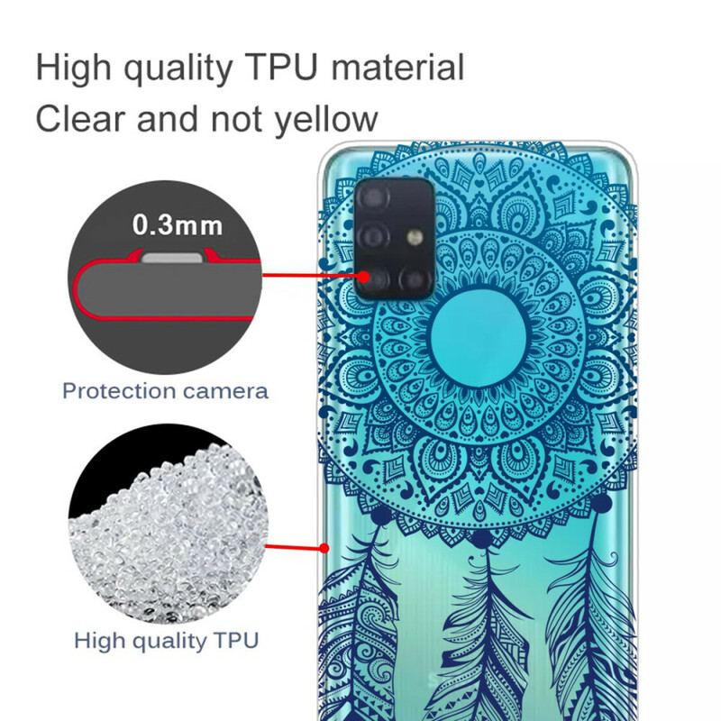 Cover Samsung Galaxy A31 Mandala Med Enkelt Blomst