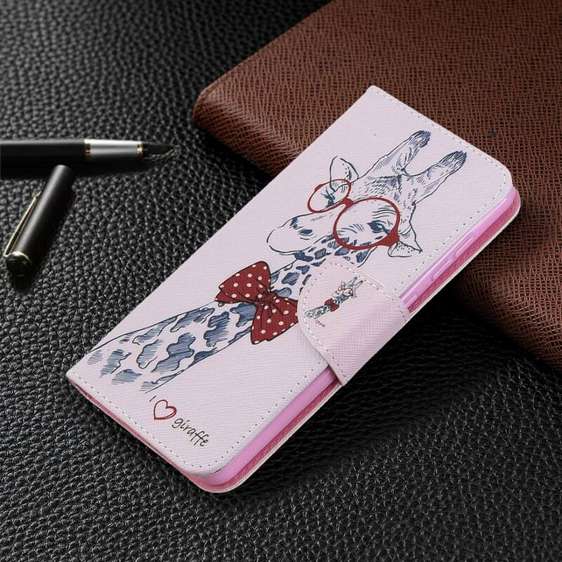 Flip Cover Samsung Galaxy A31 Brainy Giraf