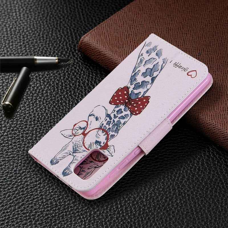 Flip Cover Samsung Galaxy A31 Brainy Giraf