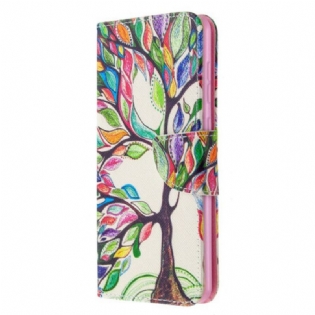 Flip Cover Samsung Galaxy A31 Farverigt Træ