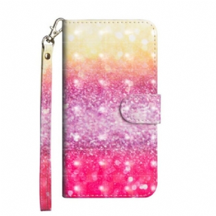 Flip Cover Samsung Galaxy A31 Magenta Glitter Gradient