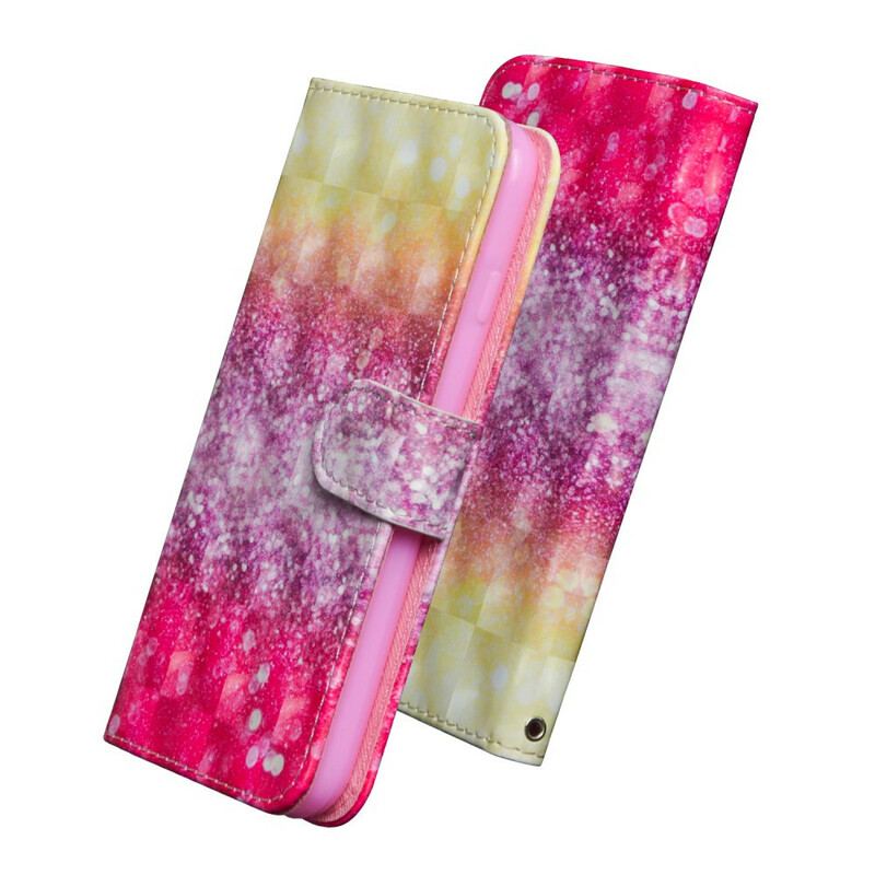 Flip Cover Samsung Galaxy A31 Magenta Glitter Gradient