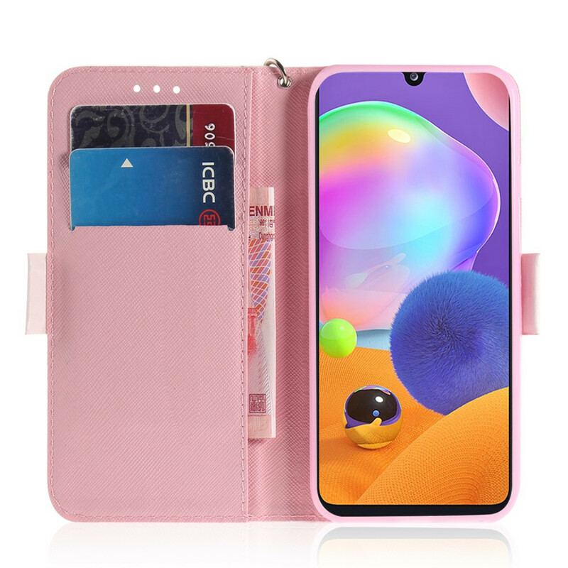 Flip Cover Samsung Galaxy A31 Med Snor Strappy Pumpe