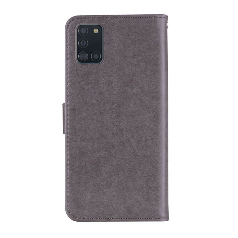 Læder Cover Samsung Galaxy A31 Ugle Mandala Og Charm