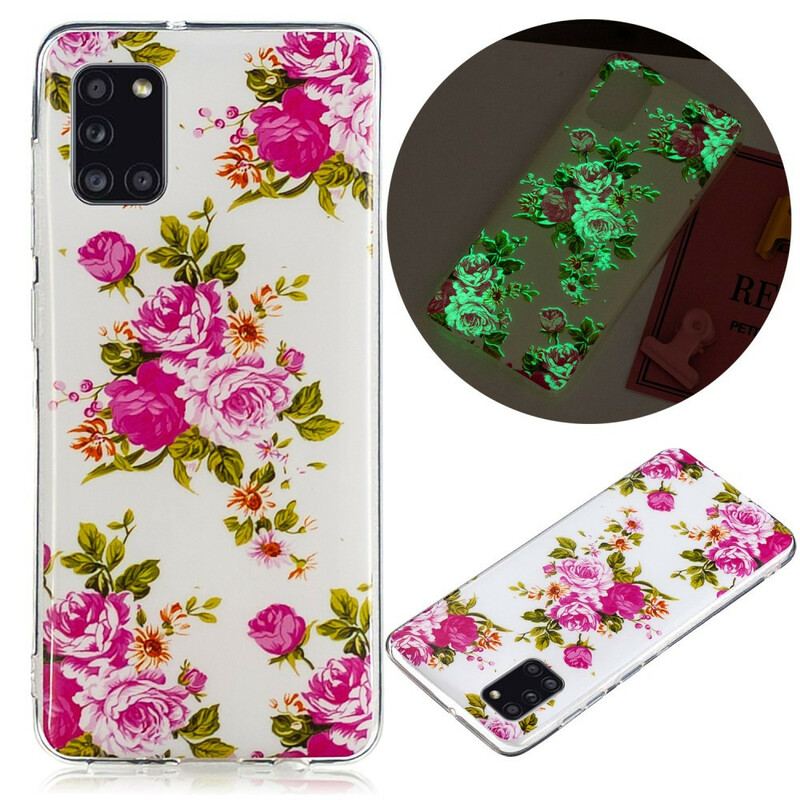 Mobilcover Samsung Galaxy A31 Fluorescerende Liberty-blomster