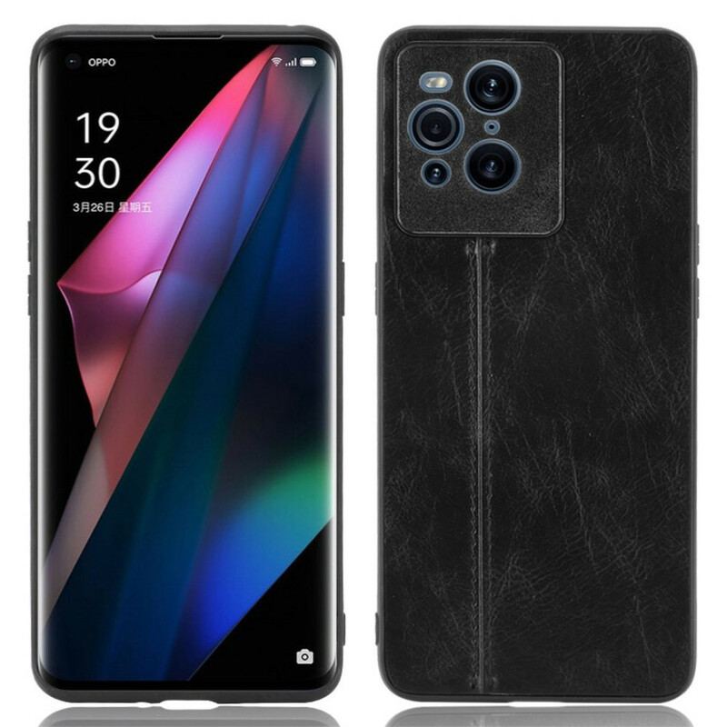 Cover Oppo Find X3 Pro Couture Lædereffekt