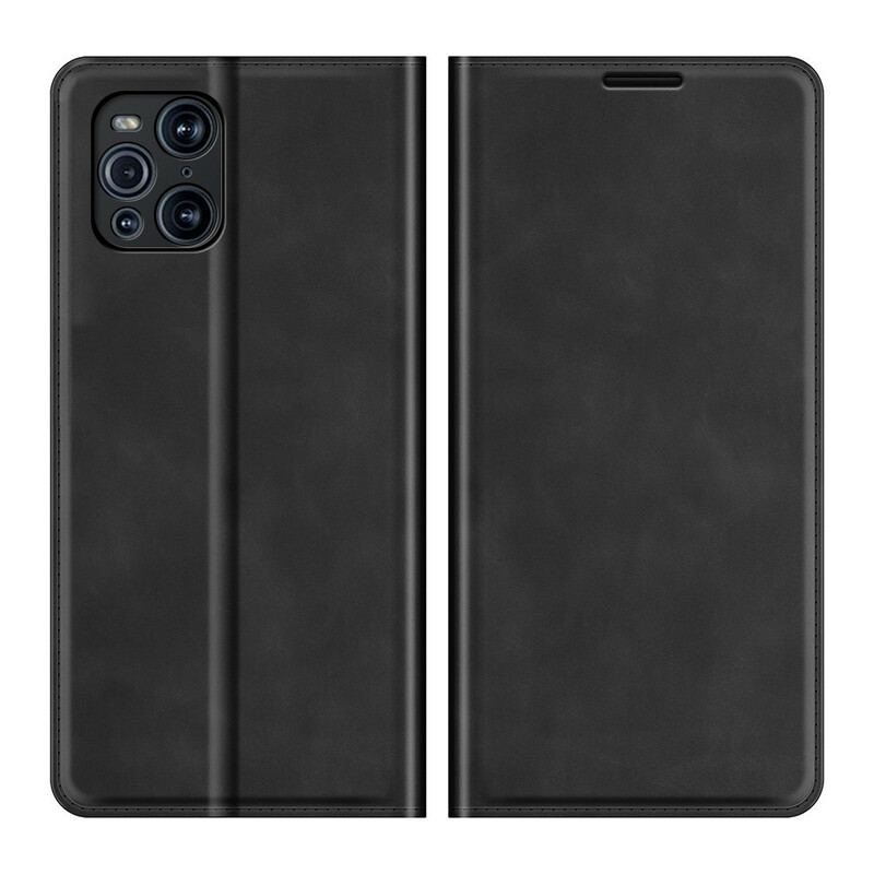 Cover Oppo Find X3 Pro Flip Cover Blødt Lædereffekt