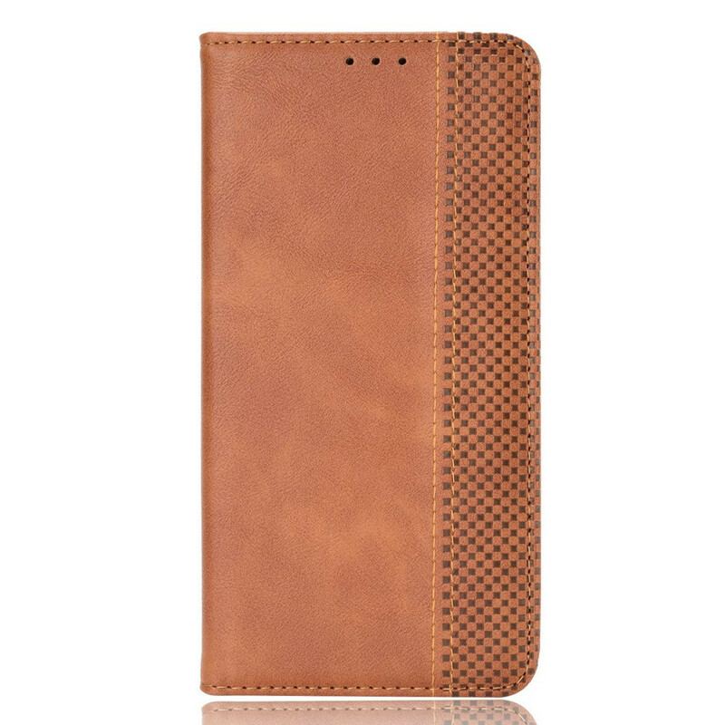 Cover Oppo Find X3 Pro Flip Cover Stiliseret Vintage Lædereffekt