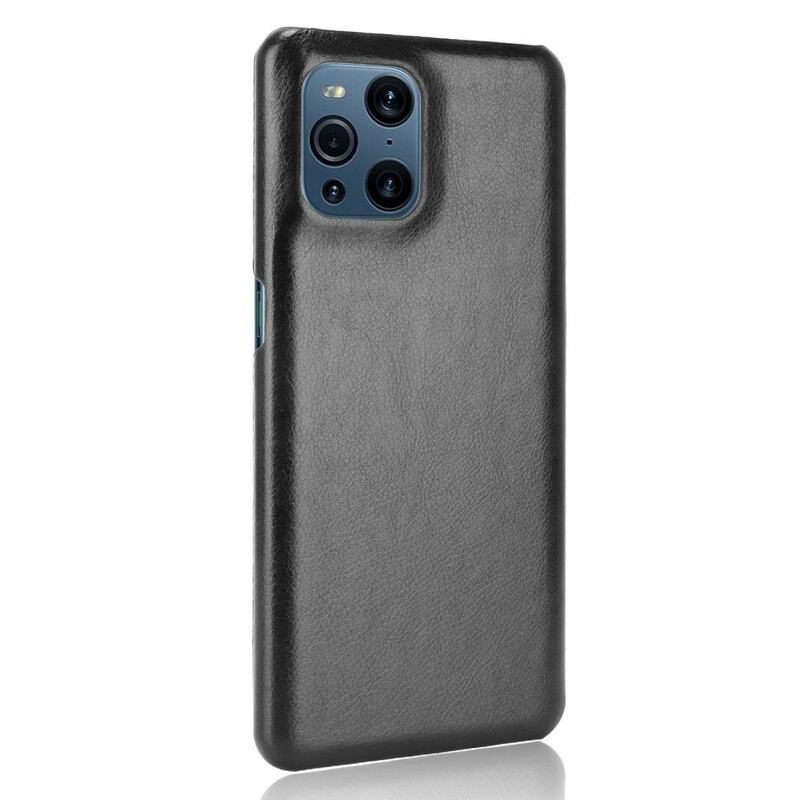 Cover Oppo Find X3 Pro Litchi Læder Effekt